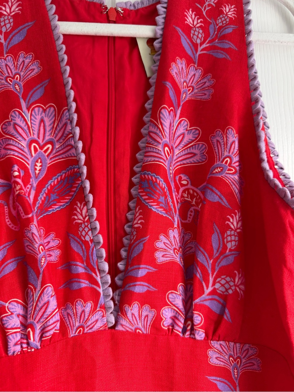 FARM Rio Porcelain Garden Floral Linen Maxi Dress – Size M - Picture 9 of 13